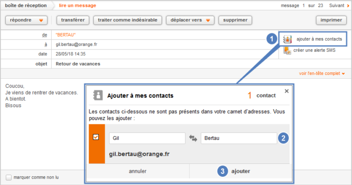 Boite De Réception Orange Lire Mes Mails