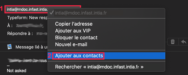 ajouter un contact apple mail (desktop)