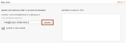 ajouter un contact à la liste orange mail