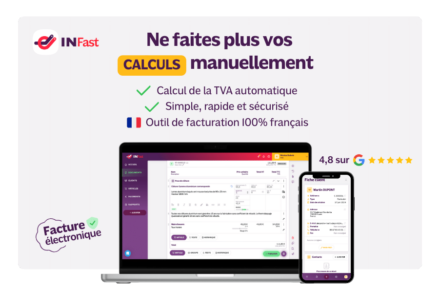 Calcul de la TVA automatique avec INFast