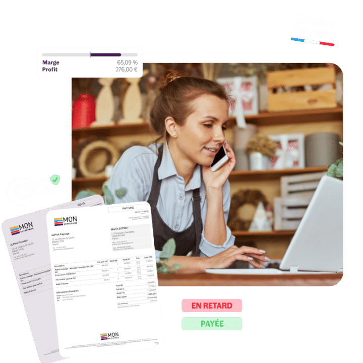 Entrepreneur utilisant le logiciel facturation auto-entrepreneur INFast.