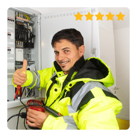 &Eacute;lectricien satisfait