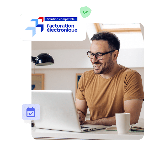 Entrepreneur satisfait du logiciel de facturation électronique et solution compatible INFast