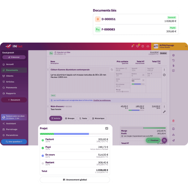 Fature avancement ou situation sur INFast