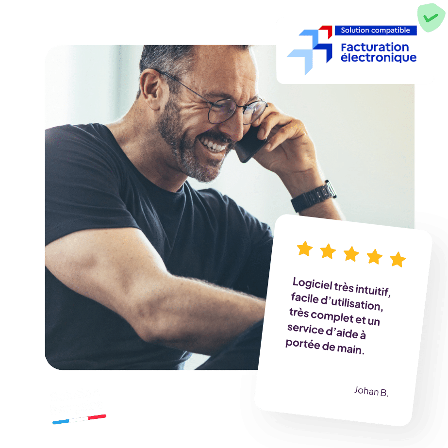 Entrepreneur utilisant le logiciel de facturation INFast.