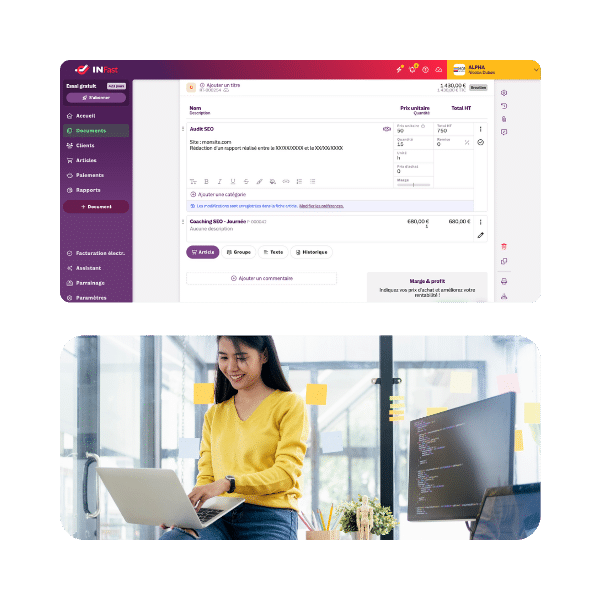 fonctionnalités simple rapide facturation prestataires de service